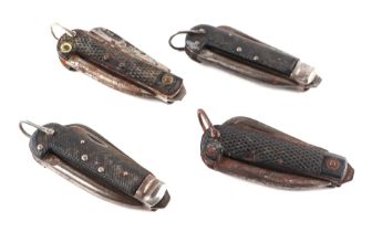 A British Army penknife marked A.B.L. 1951 COLASSE together with three similar unmarked. (4)