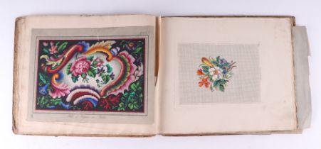 A Victorian cross stitch pattern album. Condition Report There are approx 31 pages to the album