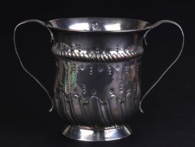 A George III silver loving cup, initialled 'J K E', London, 1773, and maker's mark possibly for John