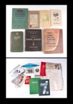 A quantity of assorted Motoring ephemera and items to include a VSCC Diamond Jubilee Rally Plate (