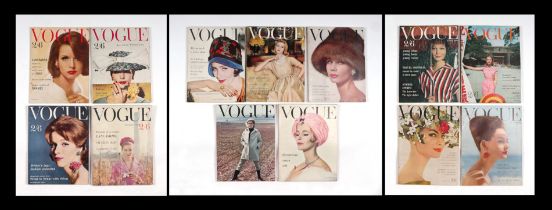 Original Vogue magazines 1960 - issues 1, 2, 3, 5, 6, 7, 8, 9, 11, 12, 13, 14, 16 (13).