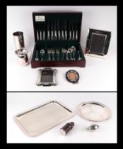 A part canteen of Arthur Price silver plated cutlery; together with other silver plated items.