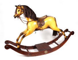 An Heirloom Whittingham Victorian style fibreglass rocking horse, model no. H159, with leather