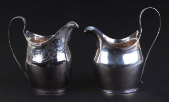 A George III silver cream jug, London 1802 and indistinct maker's mark, possibly for PA & W Bateman,