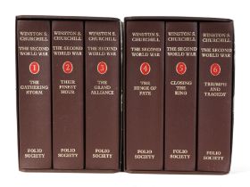 Folio Society: Churchill (Winston S) The Second World War vols 1-6; The Gathering Storm, Their Fines