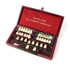 A boxed set of Dentist's Colour Guide teeth.