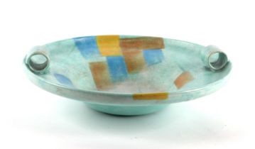 An Art Deco bowl with geometric design, 30cms diameter.