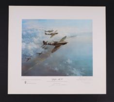 After Frank Wootton - Spitfire Mk V - limited edition print, numbered 17/40, signed by the artist