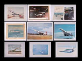 Concord interest: Assorted ephemera relating to Concorde including magazine articles, coloured