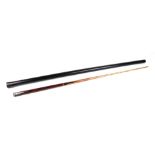 Master Builders Supplies (MBS) snooker cue, 145cms long, cased.