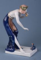 A Rosenthal figure 'The Snake Charmer', numbered K442, modelled by Berthold Boehs, 19cms high.