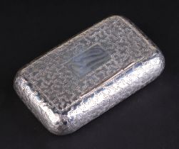 A George IV silver snuff box, Birmingham 1826 and maker's mark for Thomas Shaw, 7cms wide, 51g.