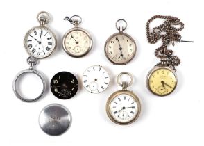 A Westclox Pocket Ben military open faced pocket watch, the white dial with Arabic numerals and