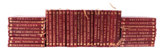 The Temple Shakespeare - forty tooled soft leather bound volumes, published by JM Dent, covering