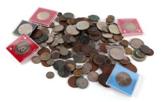 A quantity of assorted GB copper and silver coinage to include commemorative coins.