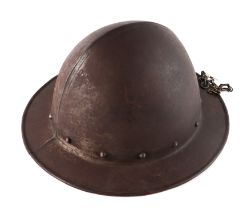A Victorian copy of a Caboset Conquistador steel helmet.
