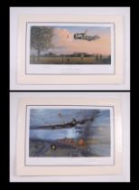 After Philip E West, two limited edition prints - Return of the Few - numbered 12/100, signed in