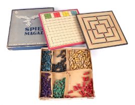 An original 1940's box set of Nazi German made family board games compendium.