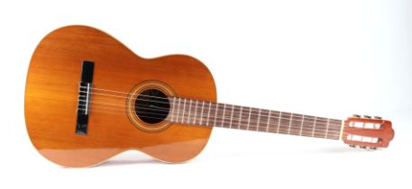 A Goya model 4 Spanish acoustic guitar, in a soft carry case.