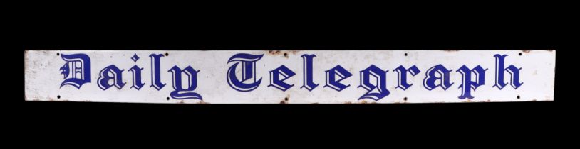 An original enamel advertising sign - Daily Telegraph - 107cm by 10cm