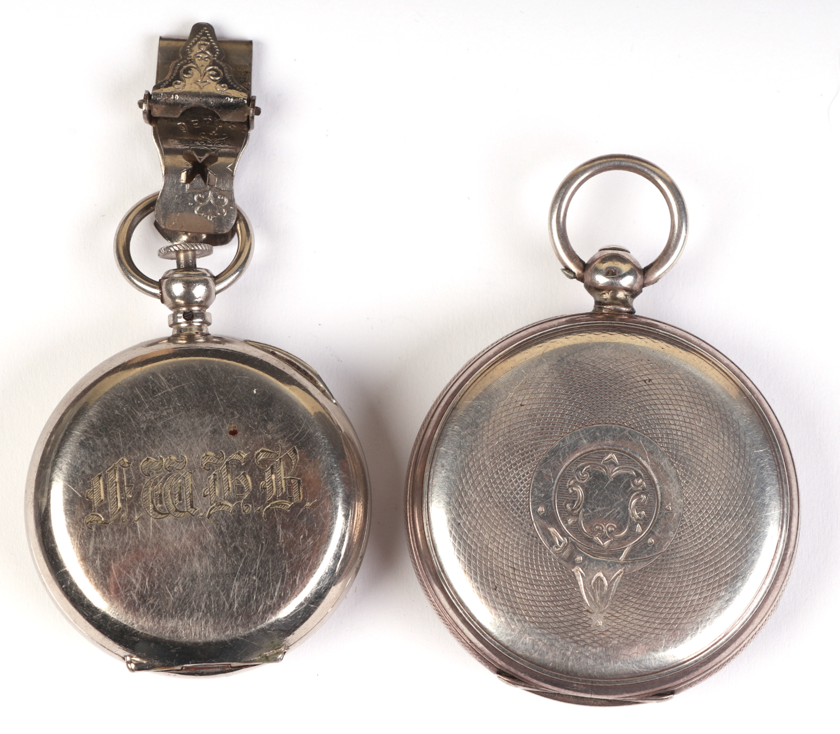 A silver cased open faced pocket watch, the silvered dial with Roman numerals and subsidiary seconds - Image 4 of 5