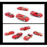 A group of 1:18 scale Ferrari models to include Bburago GTO, F40, Testa Rossa and others. (9)