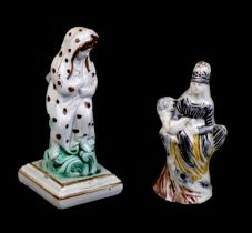 Two early 19th century Staffordshire Pearlware figures, the largest 12cms high (2).