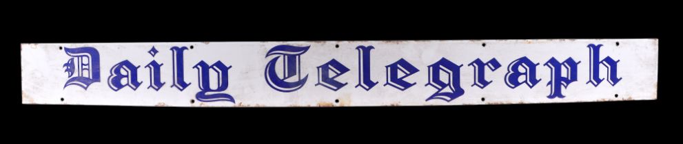 An original enamel advertising sign - Daily Telegraph - 107cm by 10cm