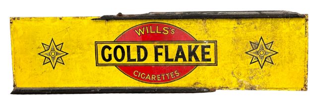 An original enamel advertising sign - Wills Gold Flake Cigarettes - 183cm by 43cm.