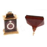A Thwaites & Reed miniature Grant bracket clock and bracket, 15cms high.