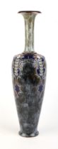 A Royal Doulton stoneware Art Nouveau vase, 40cms high.