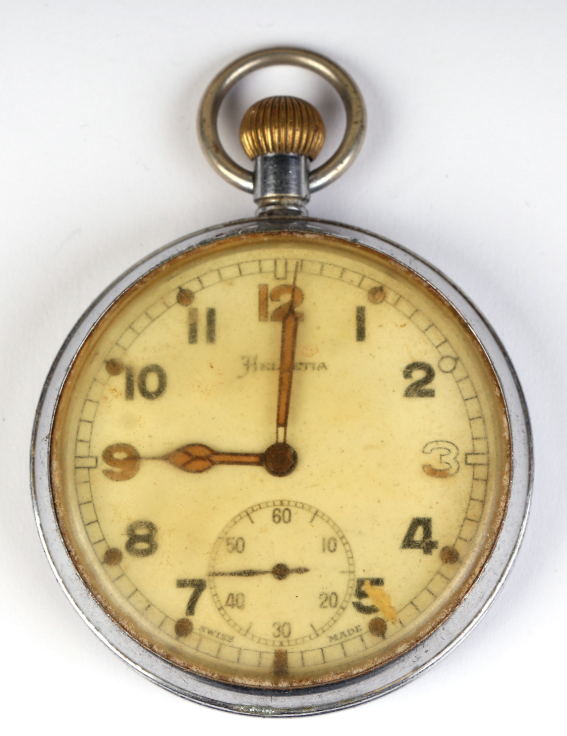 A silver cased open faced pocket watch, the silvered dial with Roman numerals and subsidiary seconds - Image 5 of 5