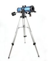 A Sky-Watcher D-114mm F-1000mm telescope on tripod base.