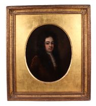 A late 17th / early 18th century portrait of a young gentleman, framed, 25 by 32cms. Condition