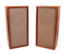 A large pair of Tannoy speakers, numbered 101969 and 106727, 82cms high (2). Condition Report Both