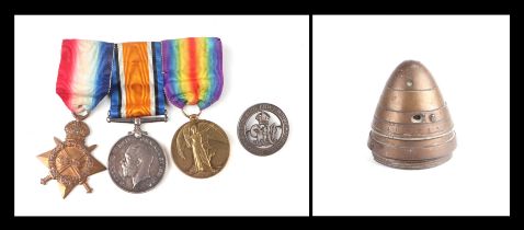 A WWI medal group named to 'PTE.R. G. HAYWARD R.M.L.I. PO. 431/S; together with a silver Services