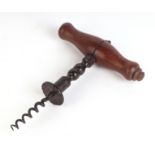 An early Victorian corkscrew by W Dray, 14.5cms high.