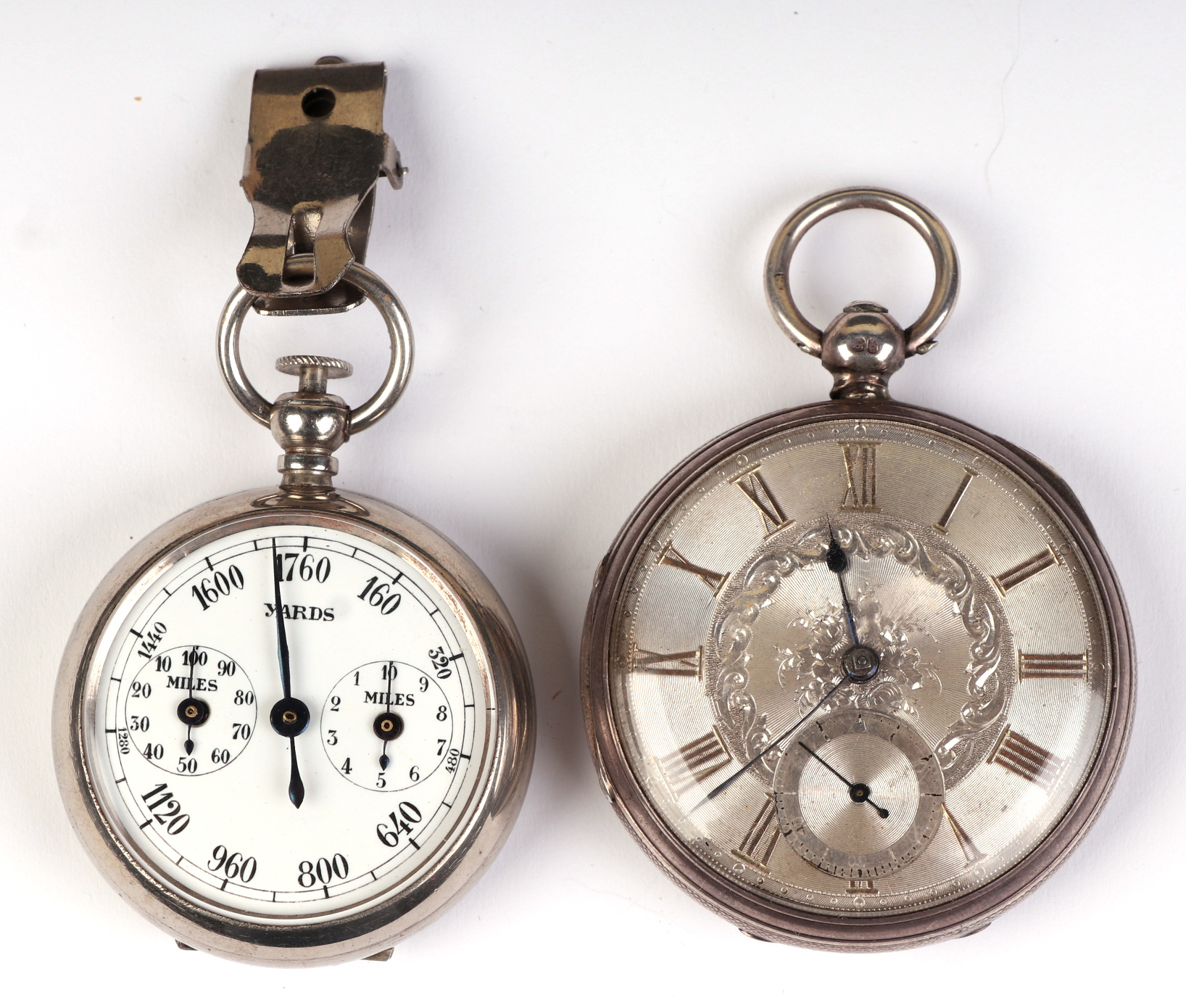 A silver cased open faced pocket watch, the silvered dial with Roman numerals and subsidiary seconds - Image 3 of 5