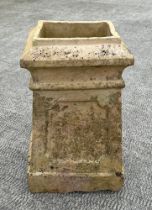 A Victorian chimney pot, of square form, 58cm high.