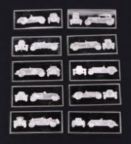 A group of Briggs Cunningham automotive museum, silver, classic car ingots, 208g (10)