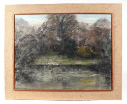 Colin Lucas (Modern British) - The Pool, Hampstead Ponds - signed and dated 81 lower left corner,