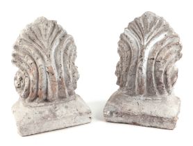 A pair of cast plaster corbels (2) Condition Report approx 27cm high, 19 cm wide, 12cm deep,