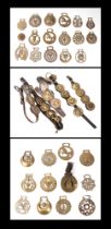 A collection of horse brasses.
