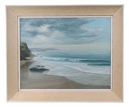 P H Redman (20th Century School), beach scene, signed lower right corner, oil on board, framed, 49
