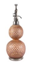 An Edwardian double Gourd soda syphon by E.Geraute & Co London, pattern number 18366, 55cm high