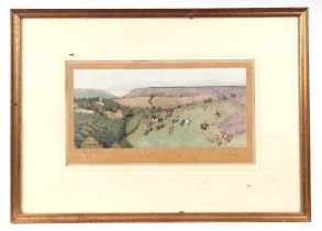 After Cecil Aldin, coloured hunt scene print, No.18, signed in pencil in the margin, framed and