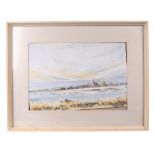 Ralph Shaw (Modern British)- Estuary scene, signed lower right corner, watercolour, framed and