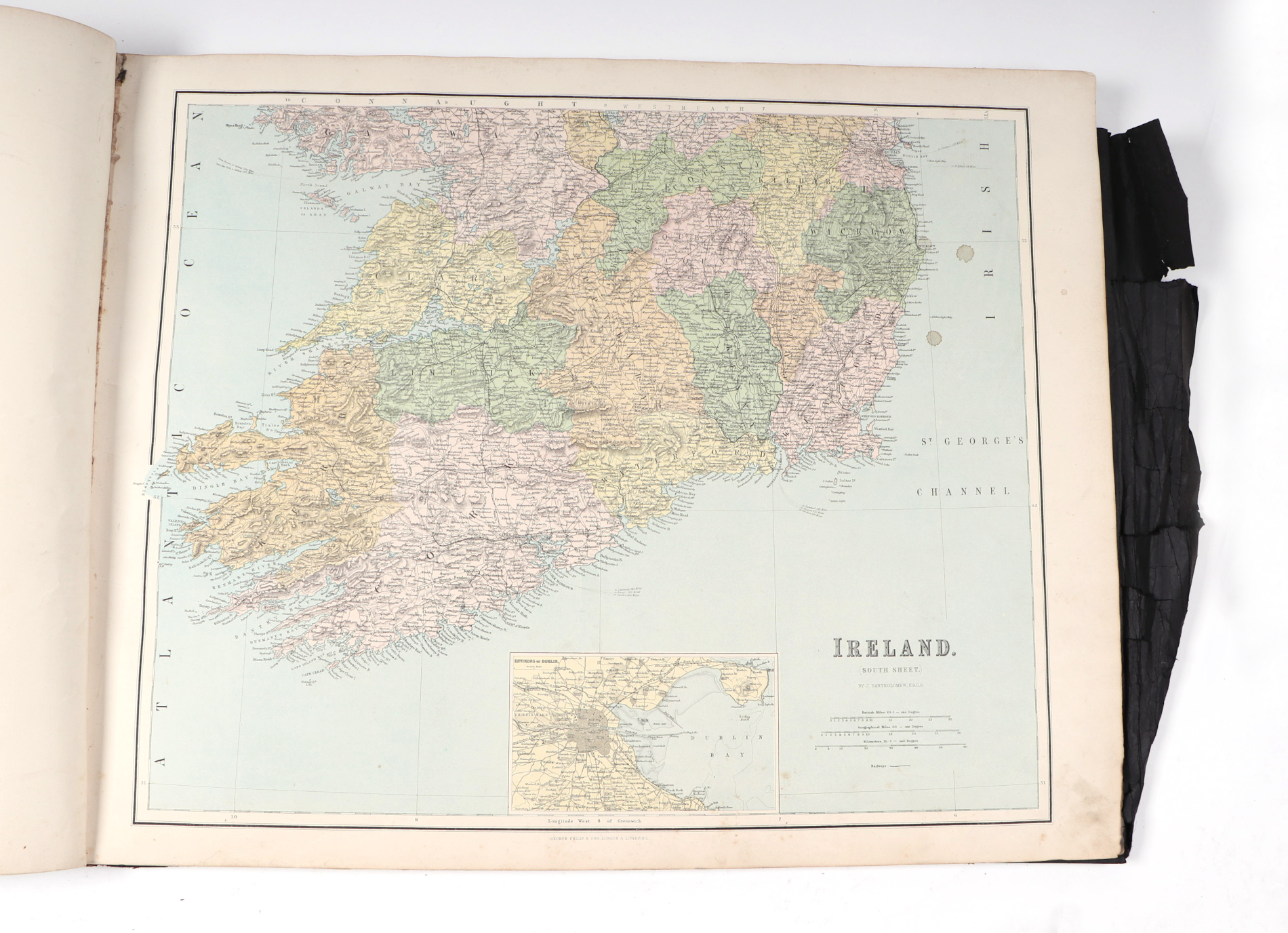 A late 19th century J. Bartholomew World Atlas published by George Philip & Son, London & Liverpool, - Image 3 of 5