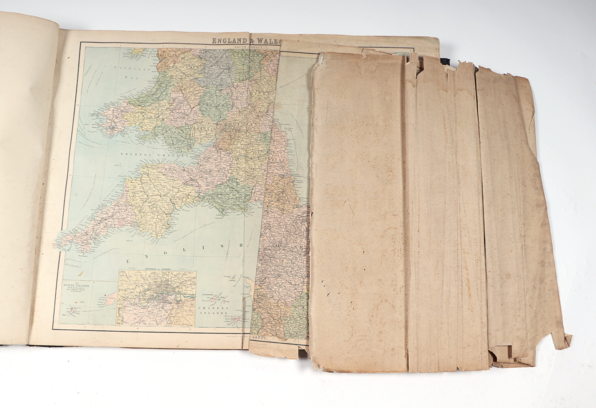 A late 19th century J. Bartholomew World Atlas published by George Philip & Son, London & Liverpool,