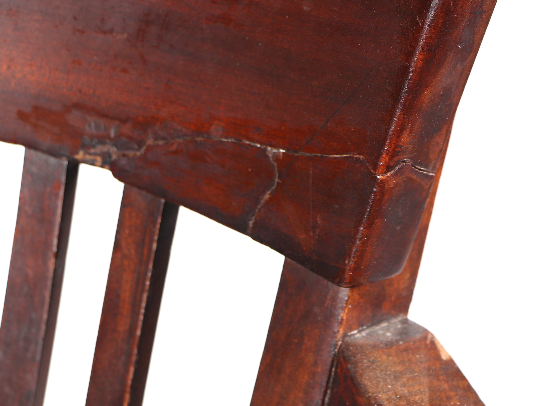 Early 20th century mahogany and beech desk chair. - Image 2 of 2